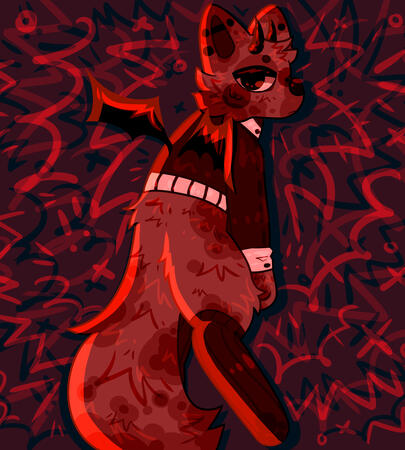 Fullbody + Full Shading + Patterned Background