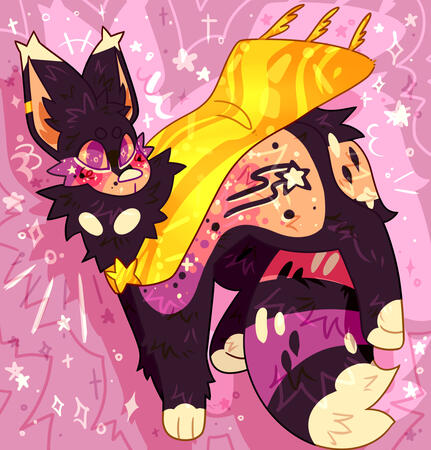 Fullbody + Full shading + Patterned Background